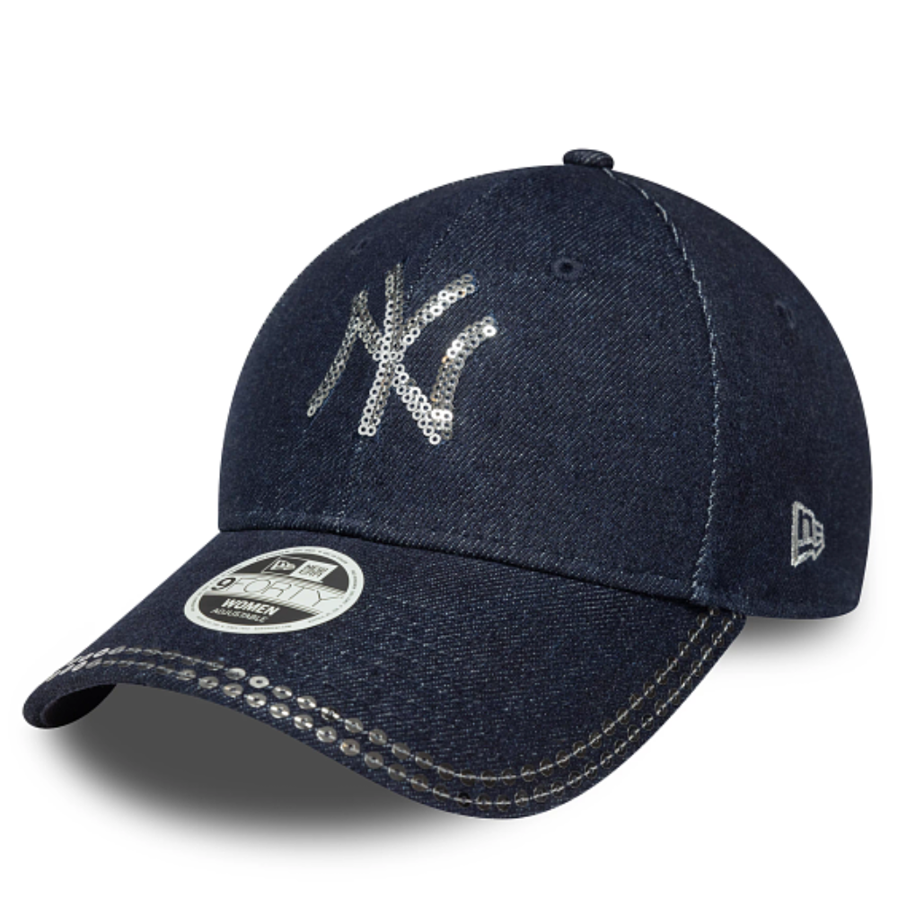 New Era - 9Forty Womens Sequin New York Yankees Cap - Blue